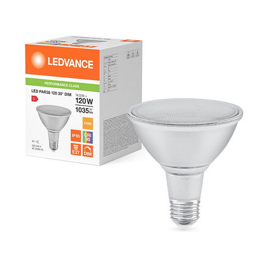 OSRAM PAR3812030 LED Reflektorlampe Bombilla Inteligente, 15.2W, E27, 1035 lm, Blanco Cálido, Regulable