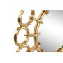 DKD Home Decor Espejo de Resina con Cadena Dorado 95x95x5 cm