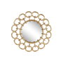 DKD Home Decor Espejo de Resina con Cadena Dorado 95x95x5 cm