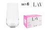 Lav Set 6 Vasos Alto 480 cc Colección Lal Medidas 6x8x14.6 cm (8 Cajas)