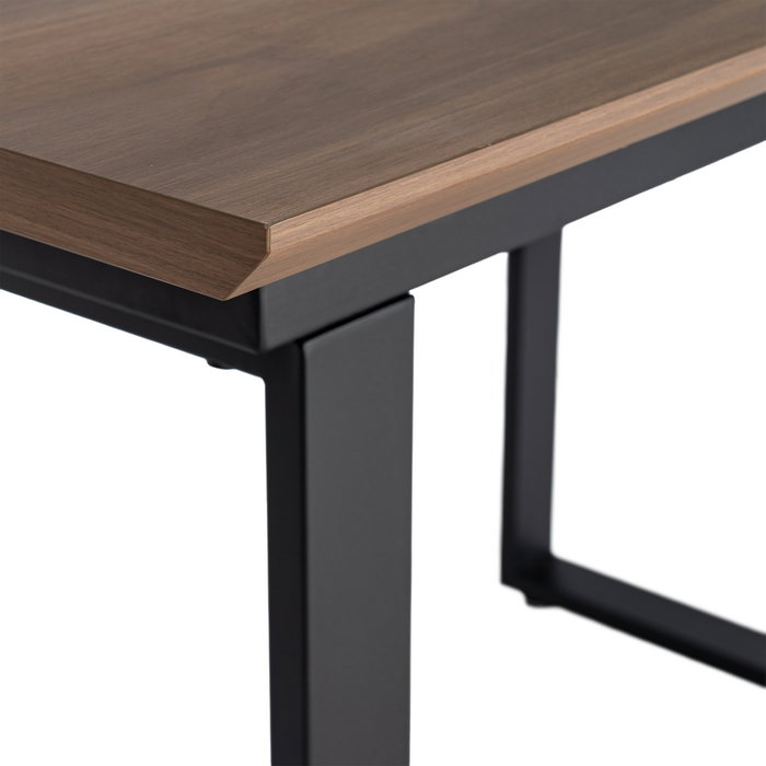 Mesa Extensible Marrón Dm-Metal Salón 120 X 80 X 76 cm