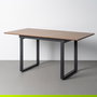Mesa Extensible Marrón Dm-Metal Salón 120 X 80 X 76 cm