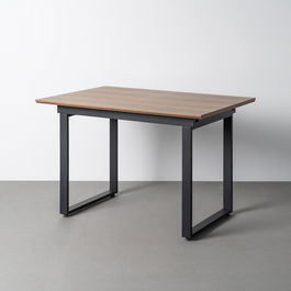 Mesa Extensible Marrón Dm-Metal Salón 120 X 80 X 76 cm