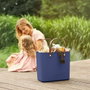 Rotho Mypet Bolso Tote ALBULA 25L Azul Iris de Plástico Reciclado, 40 kg, 2 Asas, Multiusos, 100% Reciclable