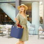 Rotho Mypet Bolso Tote ALBULA 25L Azul Iris de Plástico Reciclado, 40 kg, 2 Asas, Multiusos, 100% Reciclable