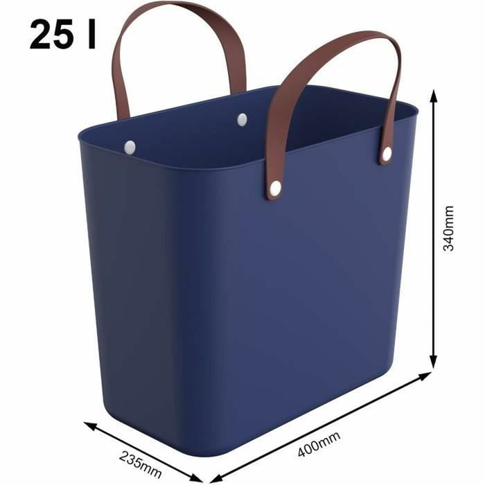 Rotho Mypet Bolso Tote ALBULA 25L Azul Iris de Plástico Reciclado, 40 kg, 2 Asas, Multiusos, 100% Reciclable