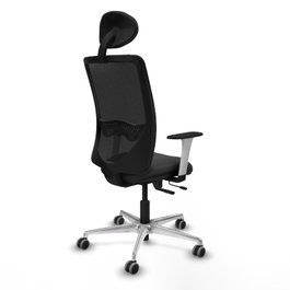 PIQUERAS Y CRESPO Silla de oficina Zulema Gris oscuro con malla Negra