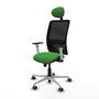 PIQUERAS Y CRESPO Silla de oficina Zulema con mecanismo Sincro, Verde y Negro