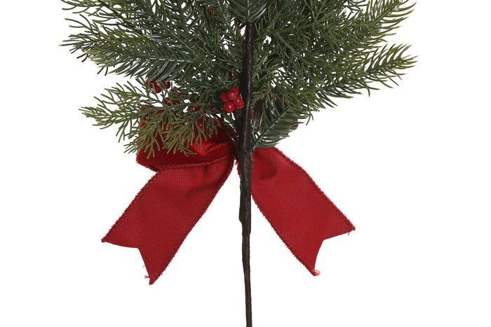 DKD Home Decor Rama Navidad Tradicional Verde Rojo 12 x 56 x 25 cm (12 Unidades)