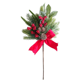 DKD Home Decor Rama Navidad Tradicional Verde Rojo 12 x 56 x 25 cm (12 Unidades)