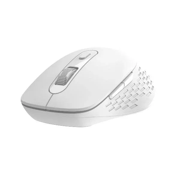 Nilox Ratón Dual Wireless Bluetooth + USB Type-A, 1600 DPI, 6 Botones, Blanco