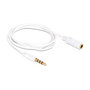 DeLOCK Cable de extensión de audio 3,5 mm Macho/Hembra 0,5 m Blanco