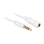 DeLOCK Cable de extensión de audio 3,5 mm Macho/Hembra 0,5 m Blanco