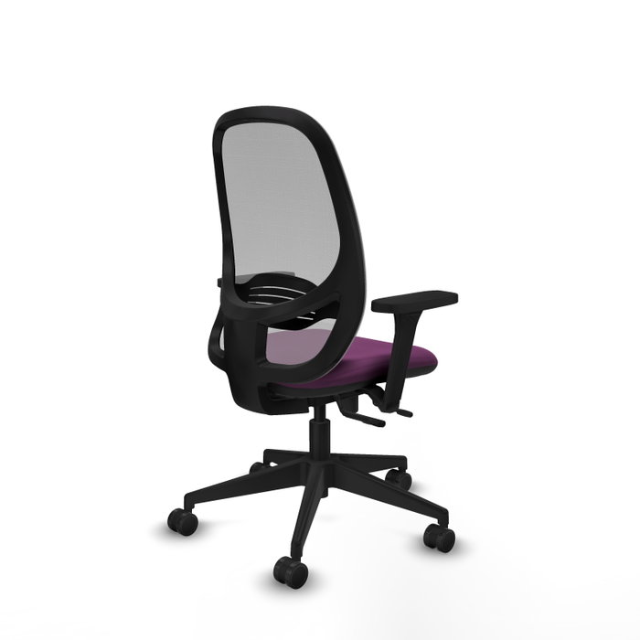 PIQUERAS Y CRESPO Silla de oficina Cilanco con mecanismo Sincro/Traslack, Morado y Gris