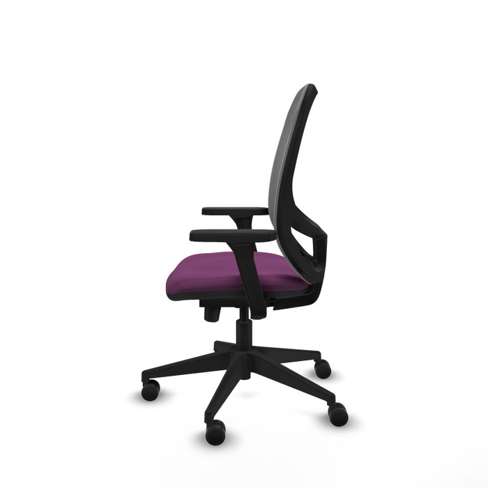 PIQUERAS Y CRESPO Silla de oficina Cilanco con mecanismo Sincro/Traslack, Morado y Gris