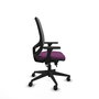 PIQUERAS Y CRESPO Silla de oficina Cilanco con mecanismo Sincro/Traslack, Morado y Gris