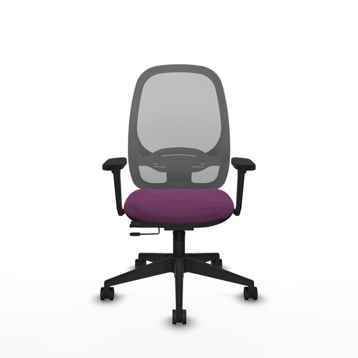 PIQUERAS Y CRESPO Silla de oficina Cilanco con mecanismo Sincro/Traslack, Morado y Gris