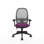 PIQUERAS Y CRESPO Silla de oficina Cilanco con mecanismo Sincro/Traslack, Morado y Gris