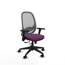 PIQUERAS Y CRESPO Silla de oficina Cilanco con mecanismo Sincro/Traslack, Morado y Gris