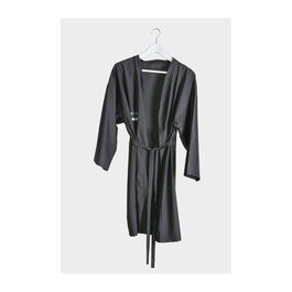 Bifull Neith Bata Clienta Negra Bata Profesional de Peluquería Fibra Sintética 100% Medidas 65x96 cm