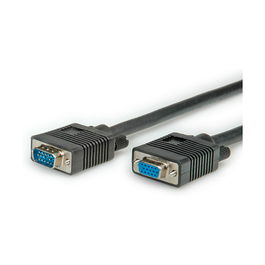 ROLINE 11.04.5310 Cable VGA HD15 Macho a Hembra, 10m, Negro