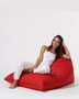 Atelier Del Sofa Pouf Gigante Cama Piramidal Rojo 145x90x35 cm Poliester Impermeable para Jardin