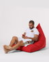 Atelier Del Sofa Pouf Gigante Cama Piramidal Rojo 145x90x35 cm Poliester Impermeable para Jardin
