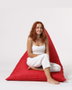 Atelier Del Sofa Pouf Gigante Cama Piramidal Rojo 145x90x35 cm Poliester Impermeable para Jardin