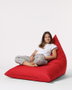Atelier Del Sofa Pouf Gigante Cama Piramidal Rojo 145x90x35 cm Poliester Impermeable para Jardin