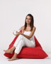 Atelier Del Sofa Pouf Gigante Cama Piramidal Rojo 145x90x35 cm Poliester Impermeable para Jardin