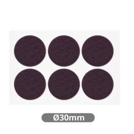GSC Evolution Set de 6 fieltros adhesivos redondos Ø30mm - Marrón