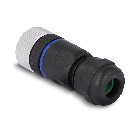 DeLOCK Conector M12 codificado A de 4 pines hembra para montaje DeLOCK Conector M12 codificado A de 4 pines hembra para montaje
