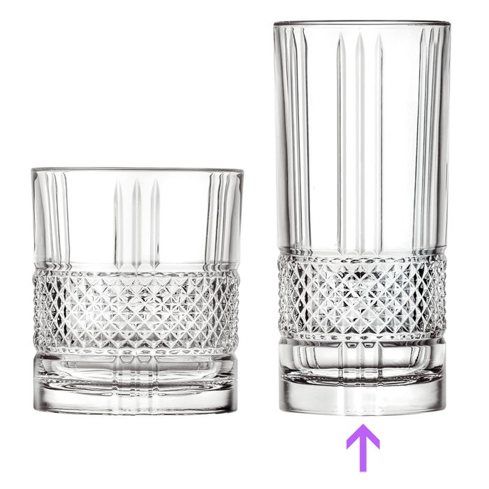 Rcr Cristalleria IT Vaso Alto 370 Ml Brillante Luxion Eco-crystal Glass (6 Unidades) Altura 150 Mm