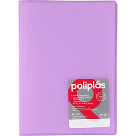 Carpeta Fundas (Tarifario) Grafoplas Pp Flexible Poliplas Trans. Fº 40 F. Lavanda Soft (Set de 5)
