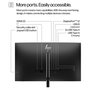 HP Pro 527pq Monitor de 27 Pulgadas (68.6 cm) QHD 2560 x 1440 IPS 5ms 100Hz 16:9 con USB-C Hub, HDMI, DisplayPort, USB 3.2, VESA, Negro/Plata