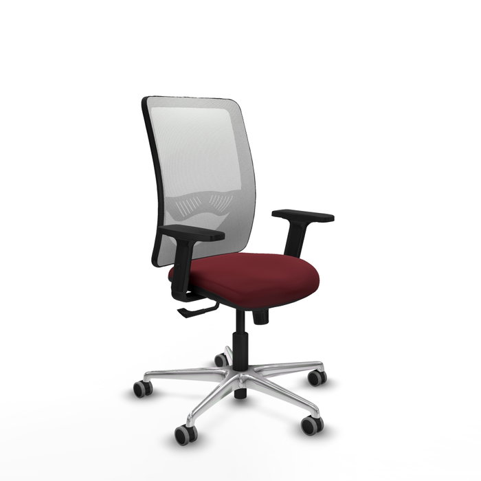 PIQUERAS Y CRESPO Silla de oficina Zulema con mecanismo Sincro, Granate y Blanco PIQUERAS Y CRESPO Silla de oficina Zulema con mecanismo Sincro, Granate y Blanco