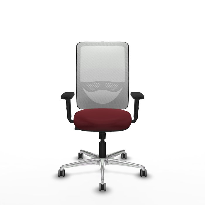 PIQUERAS Y CRESPO Silla de oficina Zulema con mecanismo Sincro, Granate y Blanco PIQUERAS Y CRESPO Silla de oficina Zulema con mecanismo Sincro, Granate y Blanco