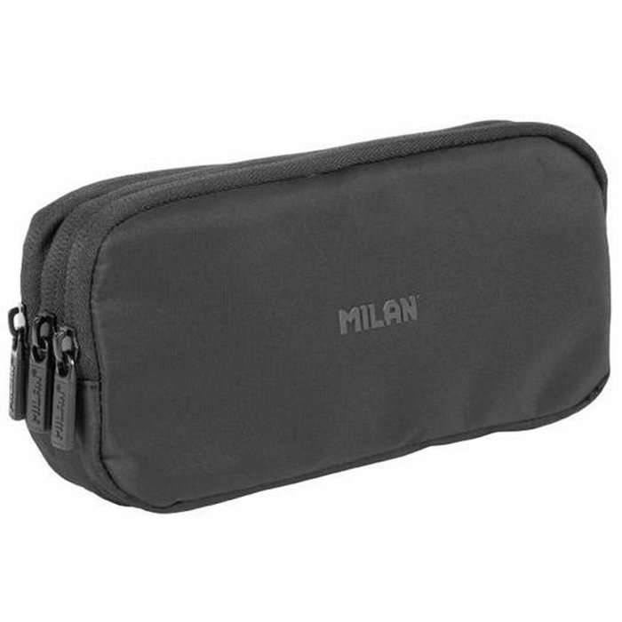 Milan Portatodo Serie Shadow 3 Cremalleras Negro Milan Portatodo Serie Shadow 3 Cremalleras Negro