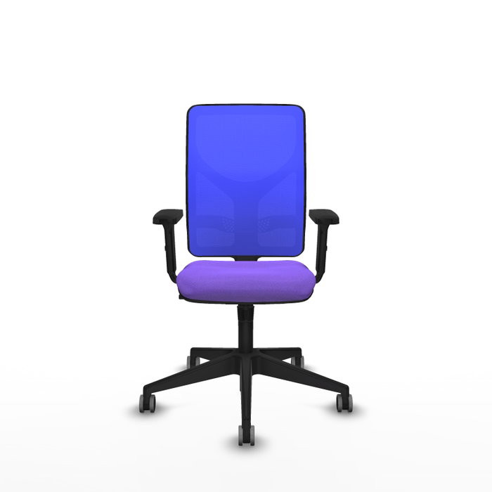 PIQUERAS Y CRESPO Silla de oficina Motilla con mecanismo Sincro, Lila y Azul