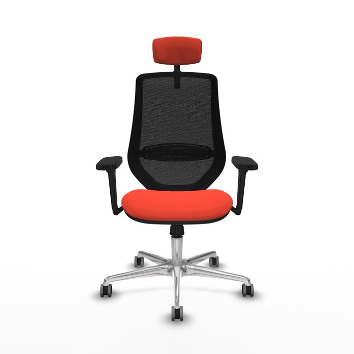 PIQUERAS Y CRESPO Silla de oficina Mardos con Mecanismo Sincro Naranja oscuro y Negro