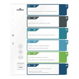 Durable Registro para archivador de sobreancho 1-6 DIN A4
