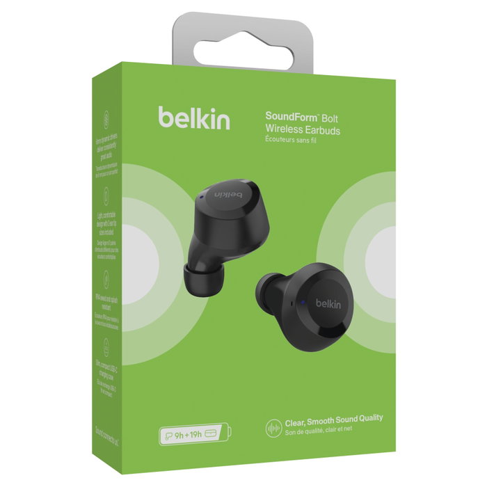 Belkin SoundForm Bolt Auriculares TWS Negro