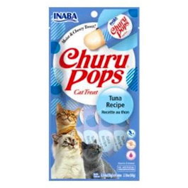CHURU VET Snack para Gatos Pops Receta De Atún 1 Bolsa 4 Sticks De 15G