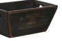DKD Home Decor 1c24 Set de 4 Cajas Tradicionales de Madera de Abeto Negras con Asa para Almacenaje y Decoración 22 x 18 x 35 cm