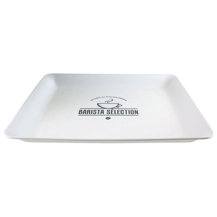 Saveur et Degustation Bandeja de Melamina 30x30 cm Colores Surtidos Blanco Negro