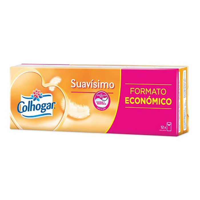 Colhogar Pañuelos Suavisimo Seda Blancos, Pañuelos de Celulosa, 12 Unidades