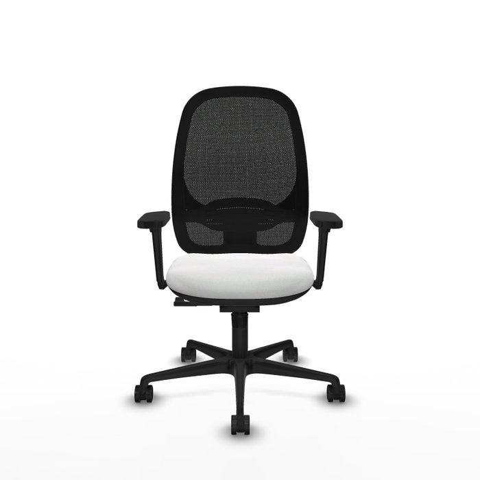 PIQUERAS Y CRESPO Silla de oficina Cilanco con mecanismo Sincro, Blanco y Negro