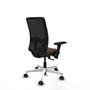 PIQUERAS Y CRESPO Silla de oficina Zulema con mecanismo Sincro/Traslack, Marrón oscuro y Negro