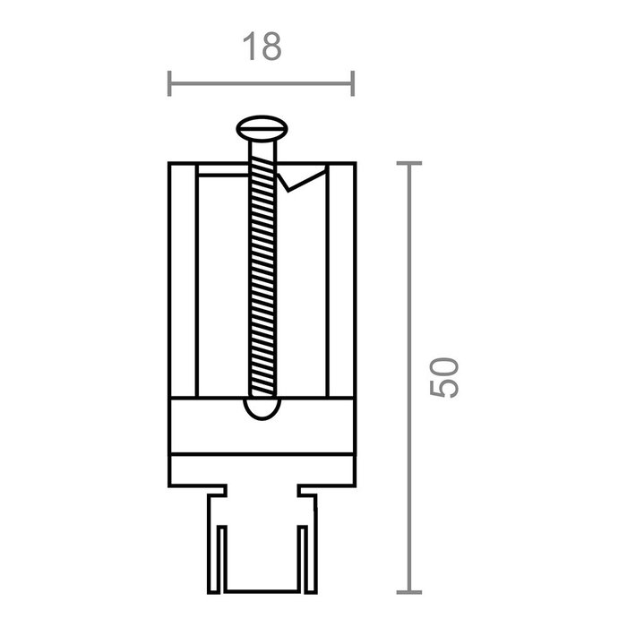 Edm Grapas de sujeción para fregadero Grp03, acero niquelado, 50 x 18 mm, 6 uds.