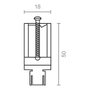 Edm Grapas de sujeción para fregadero Grp03, acero niquelado, 50 x 18 mm, 6 uds.